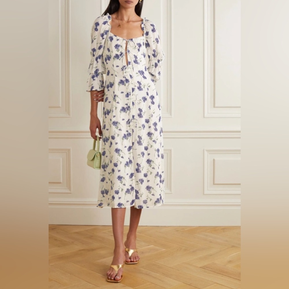 Reformation Roberta Dress in Blue Floral